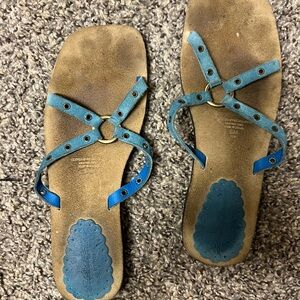 Eddie Bauer Blue Leather Sandals